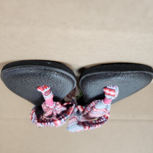Sanuk Yoga Sling 2 Prints Sandals Women’s SZ 8 Multi-Color Geometric Comfort NEW - Picture 8 of 12
